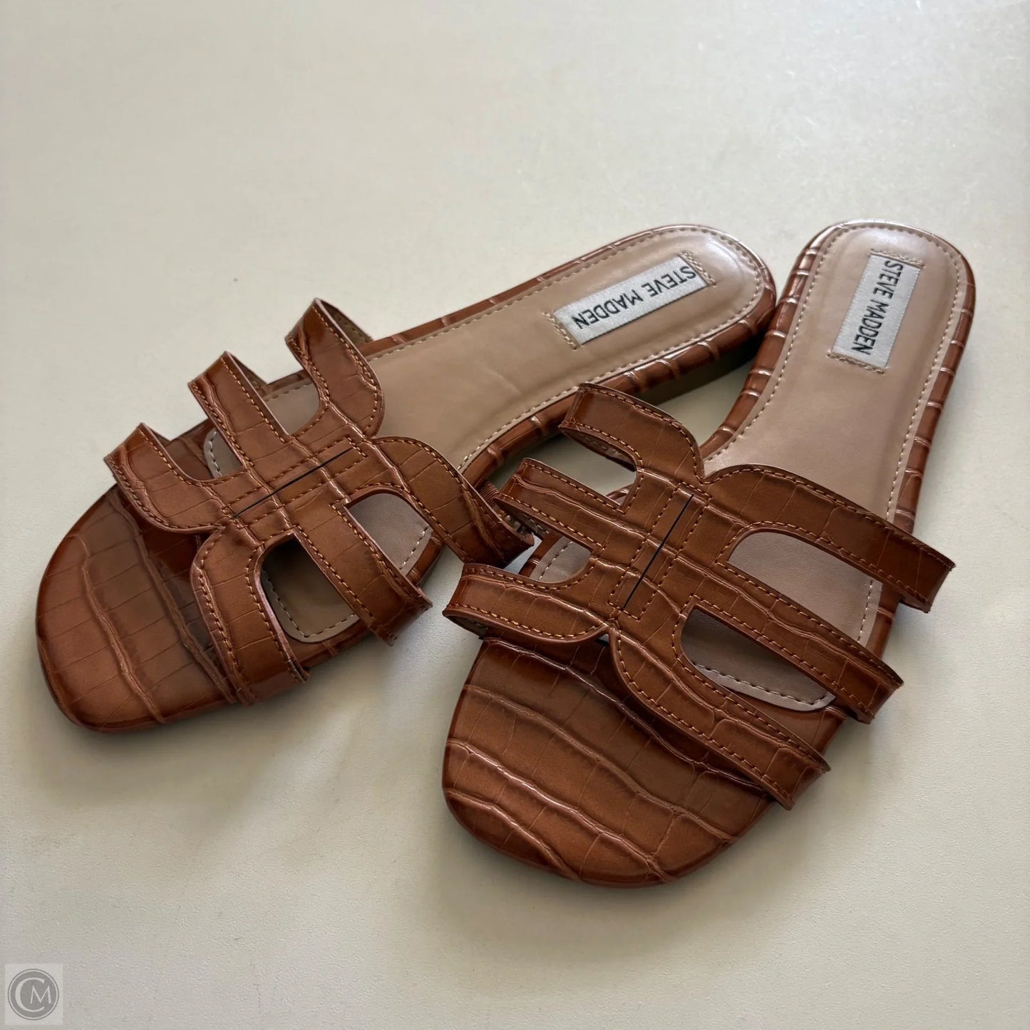 Sandals Flip Flops By Steve Madden In Brown, Size: 8