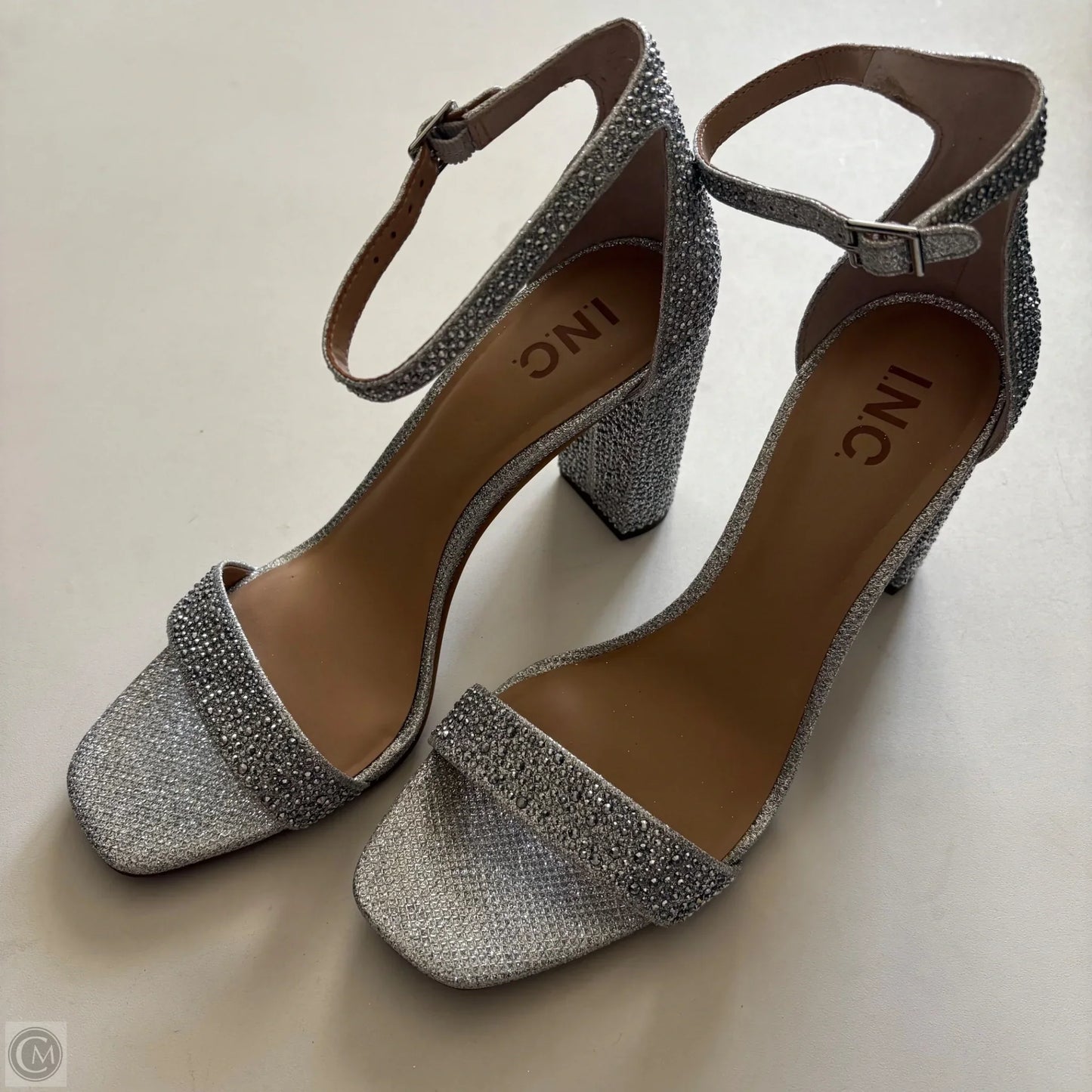 Shoes Heels Block By Inc In Silver, Size: 9