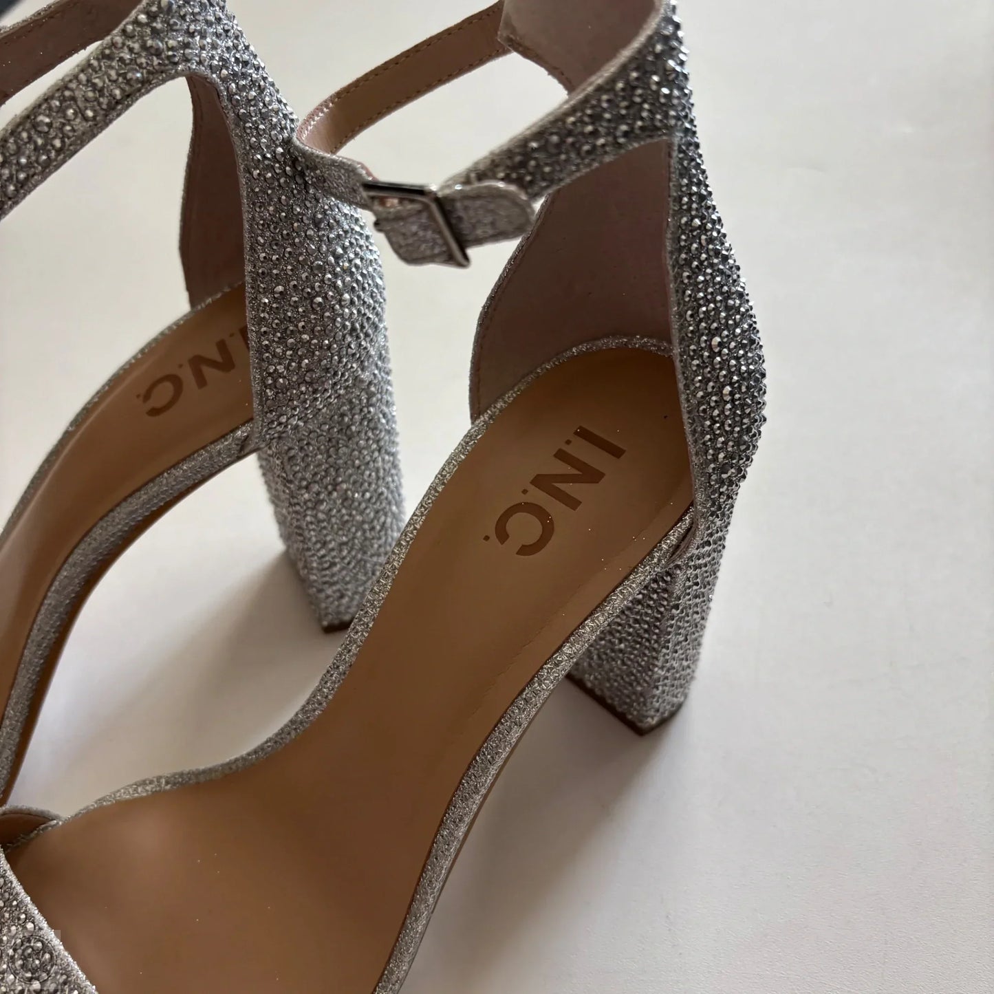 Shoes Heels Block By Inc In Silver, Size: 9