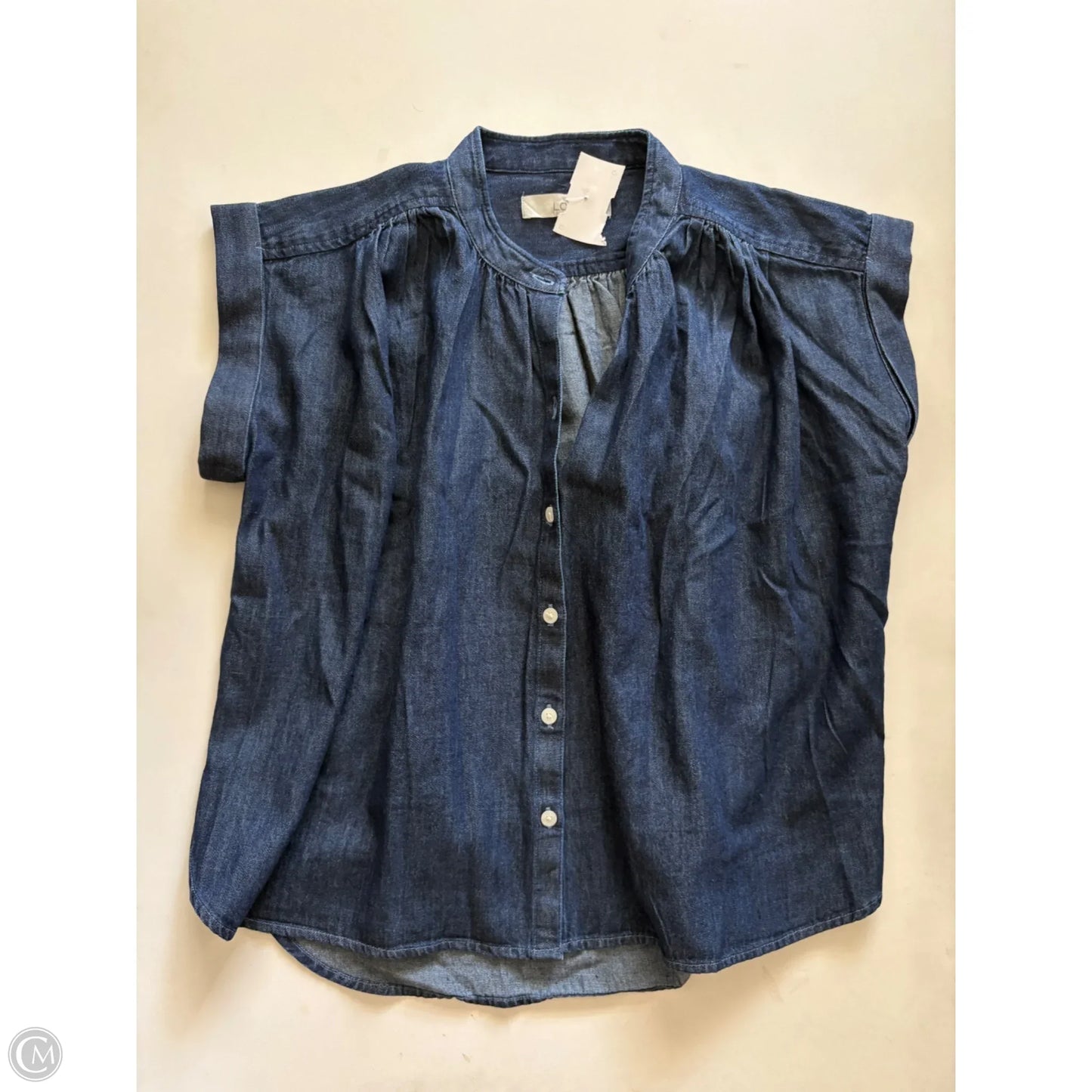 Top Short Sleeve By Loft In Blue, Size: Xs