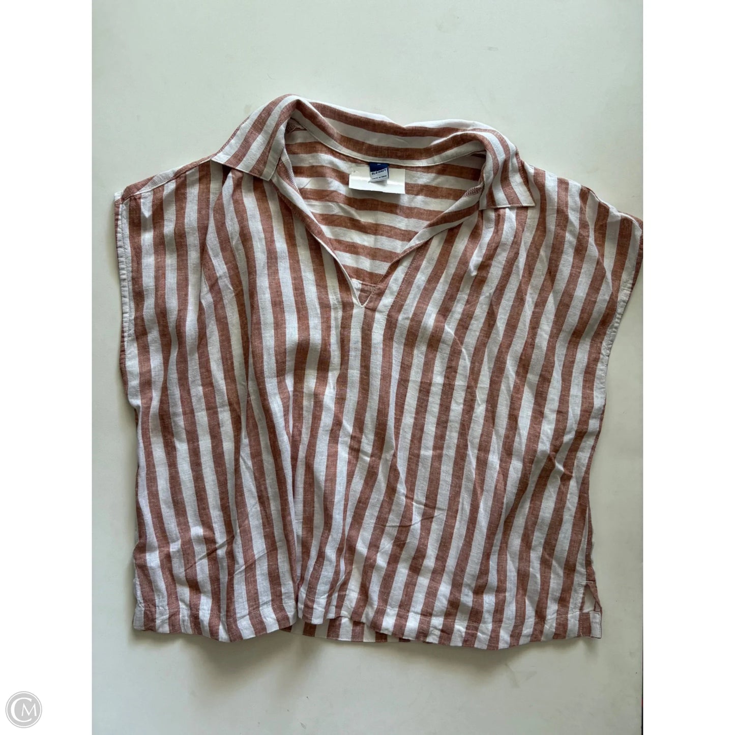 Top Short Sleeve By Old Navy In Striped Pattern, Size: M