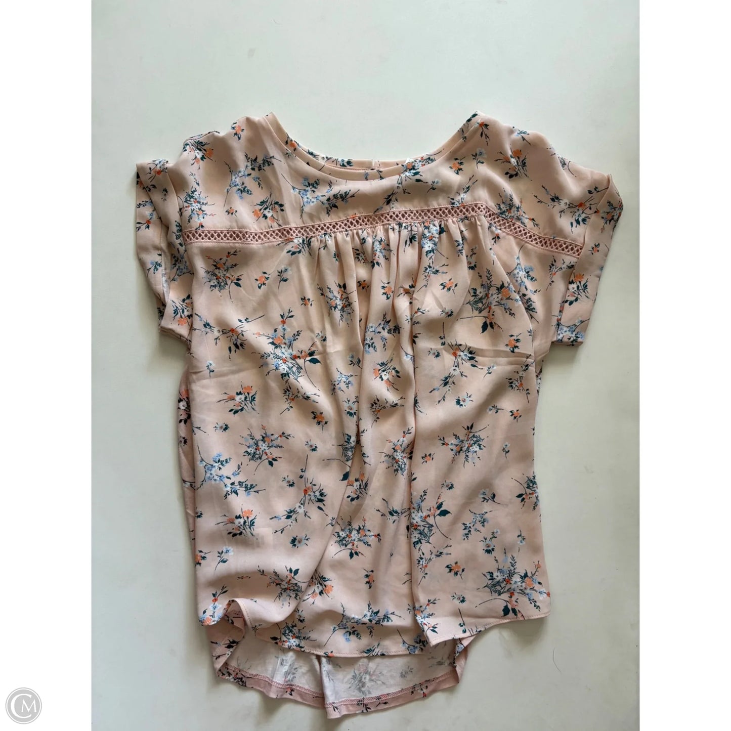 Top Short Sleeve By Loft In Peach, Size: Xs