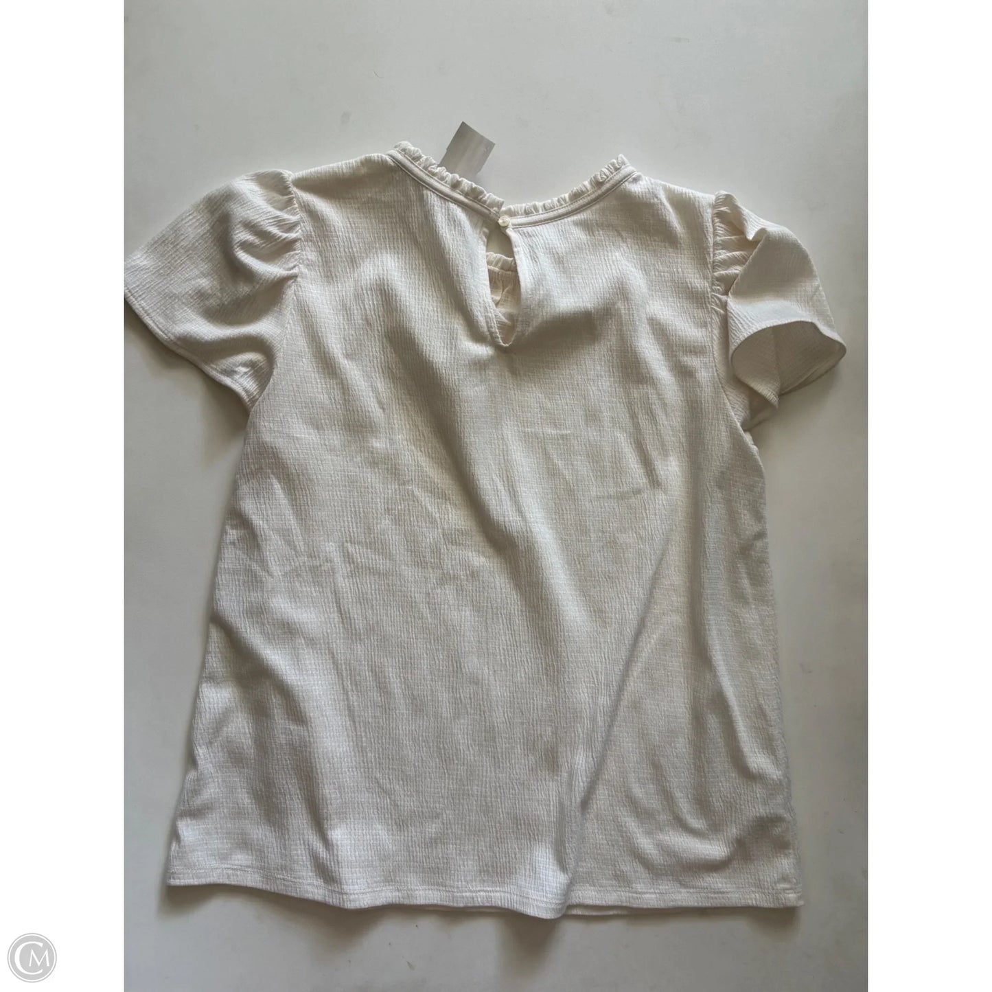 Top Short Sleeve By Loft In Cream, Size: Xs