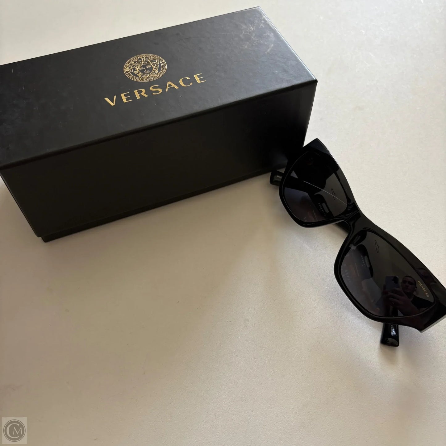 Sunglass Case Luxury Designer By Versace, Size: Medium