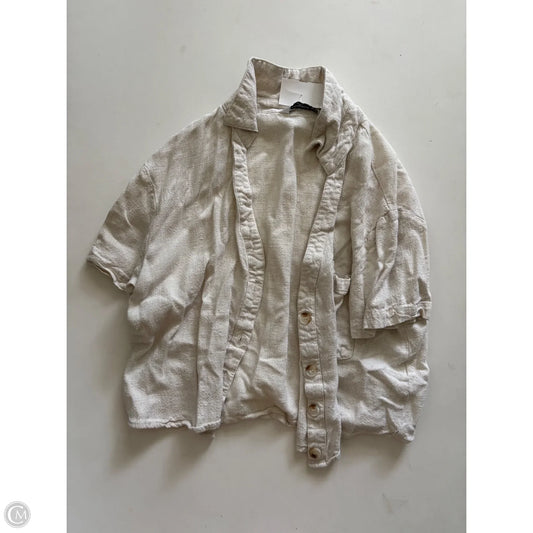 Top Short Sleeve By Stradivarius In Cream, Size: S