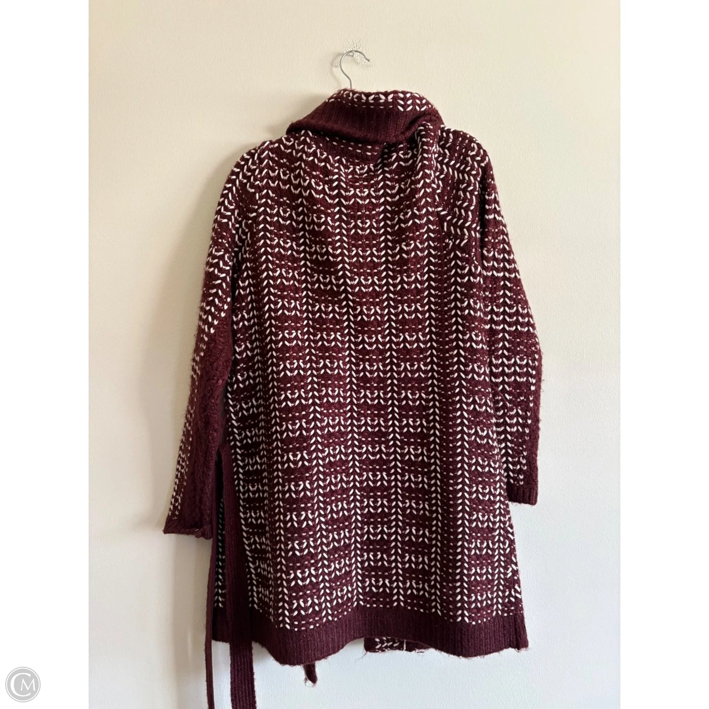 Sweater Cardigan By White House Black Market In Maroon, Size: L