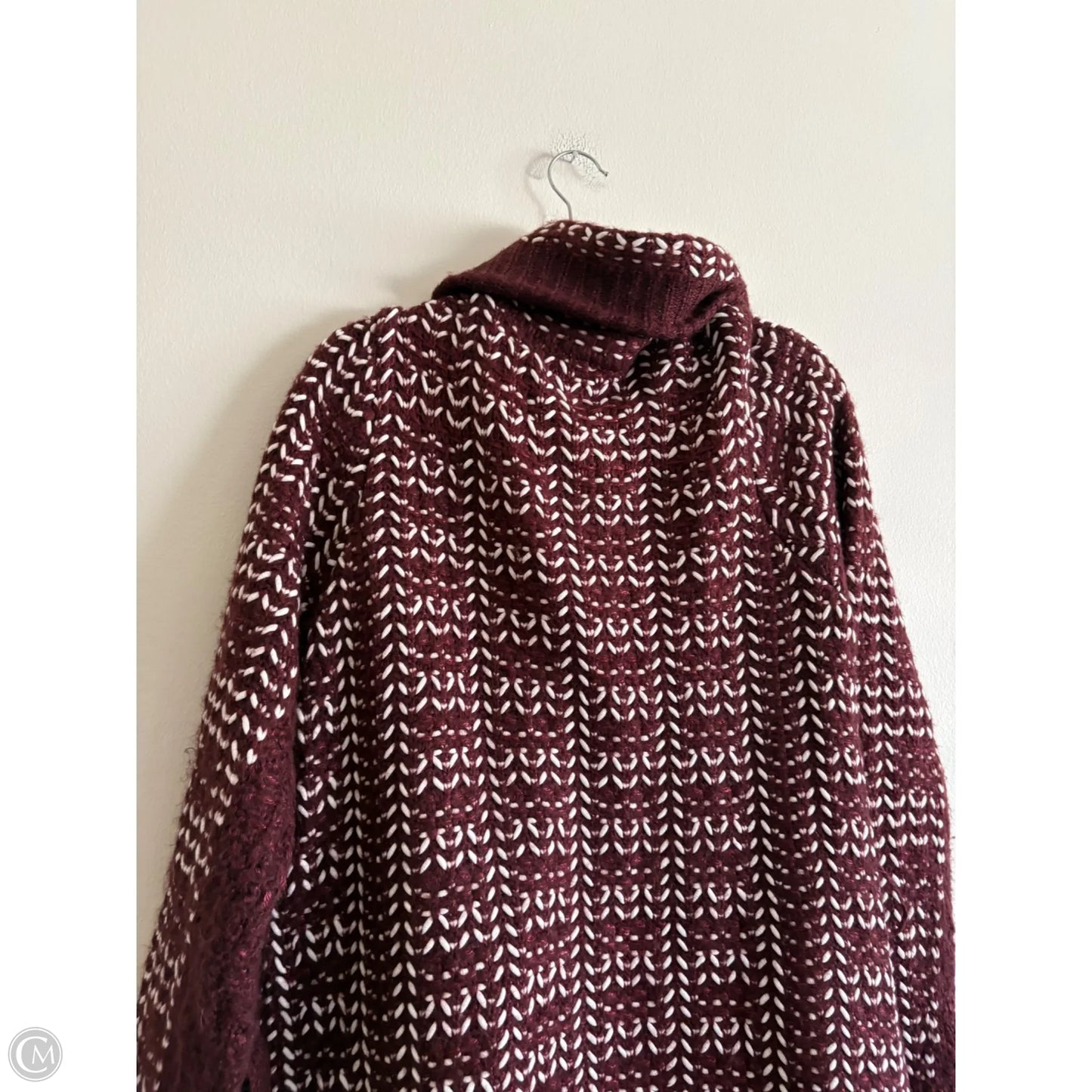 Sweater Cardigan By White House Black Market In Maroon, Size: L