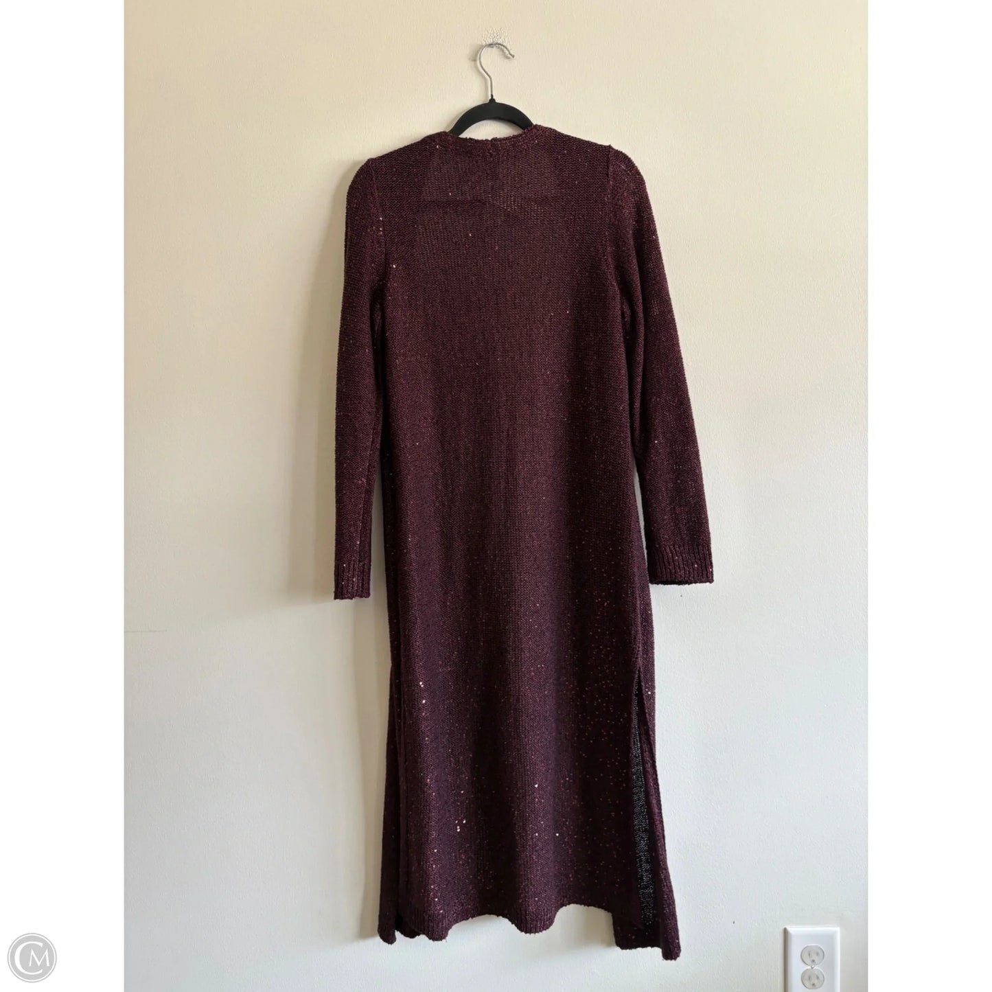 Sweater Cardigan By White House Black Market In Maroon, Size: M