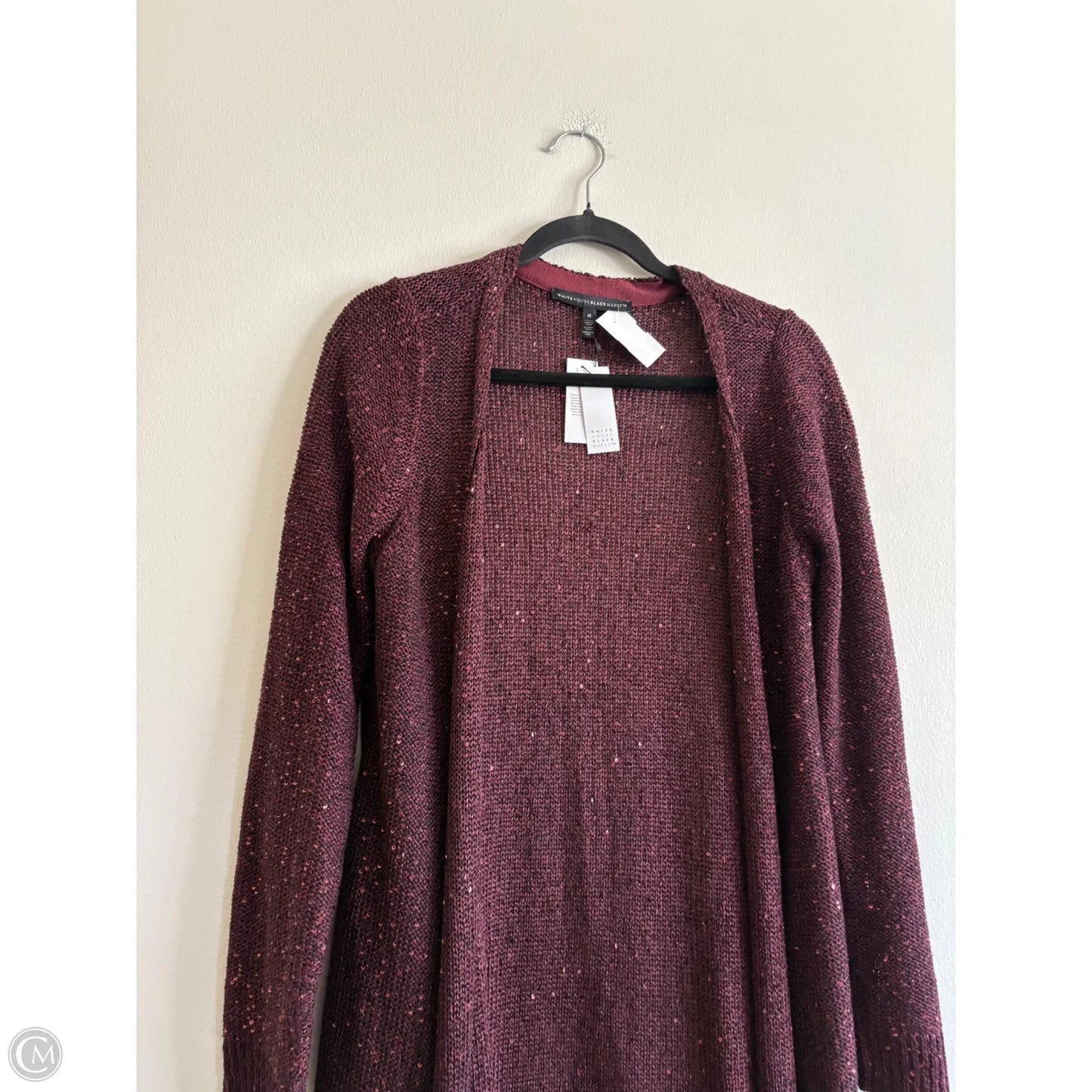 Sweater Cardigan By White House Black Market In Maroon, Size: M