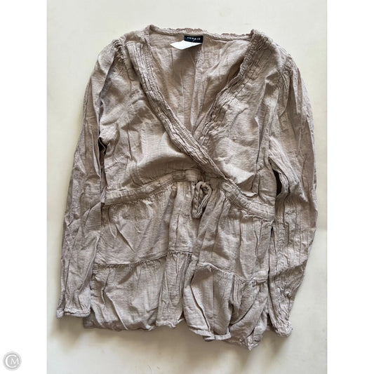 Top Long Sleeve By Torrid In Beige, Size: L