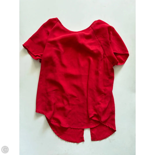 Blouse Short Sleeve By Lily White In Red, Size: M