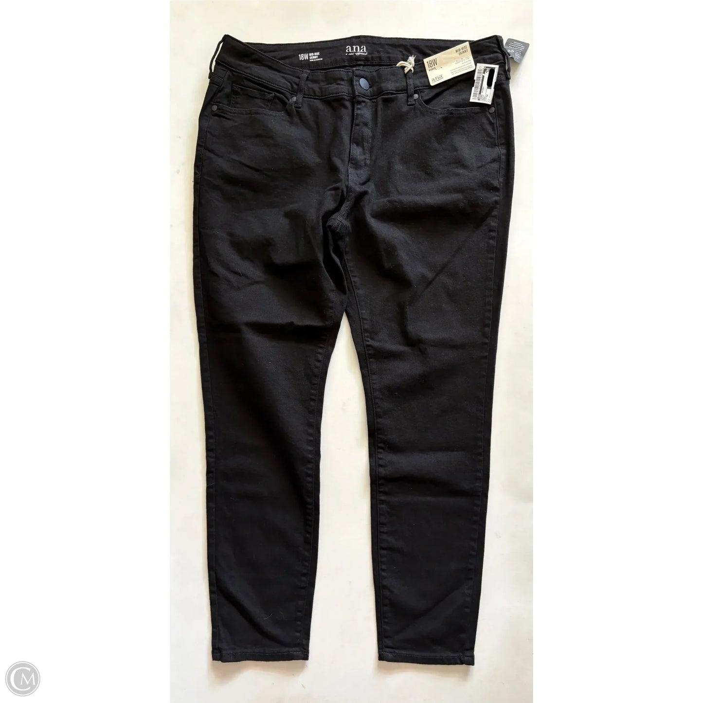 Jeans Skinny By Anna In Black, Size: 18