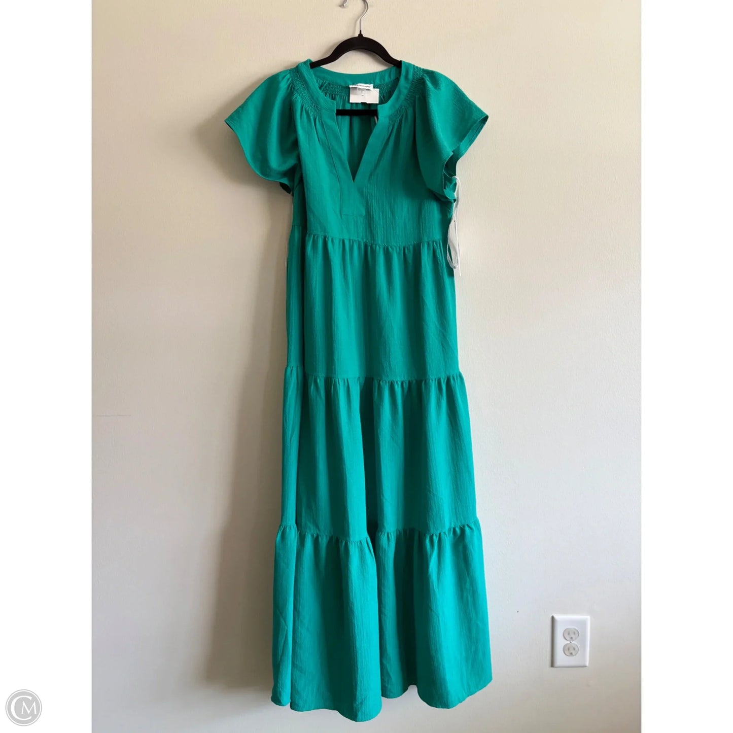 Dress Casual Maxi By Calvin Klein In Green, Size: 10