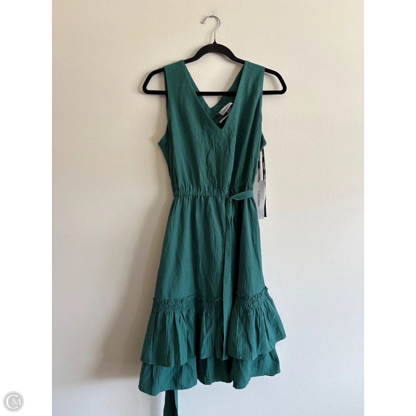 Dress Casual Midi By Calvin Klein In Green, Size: 10