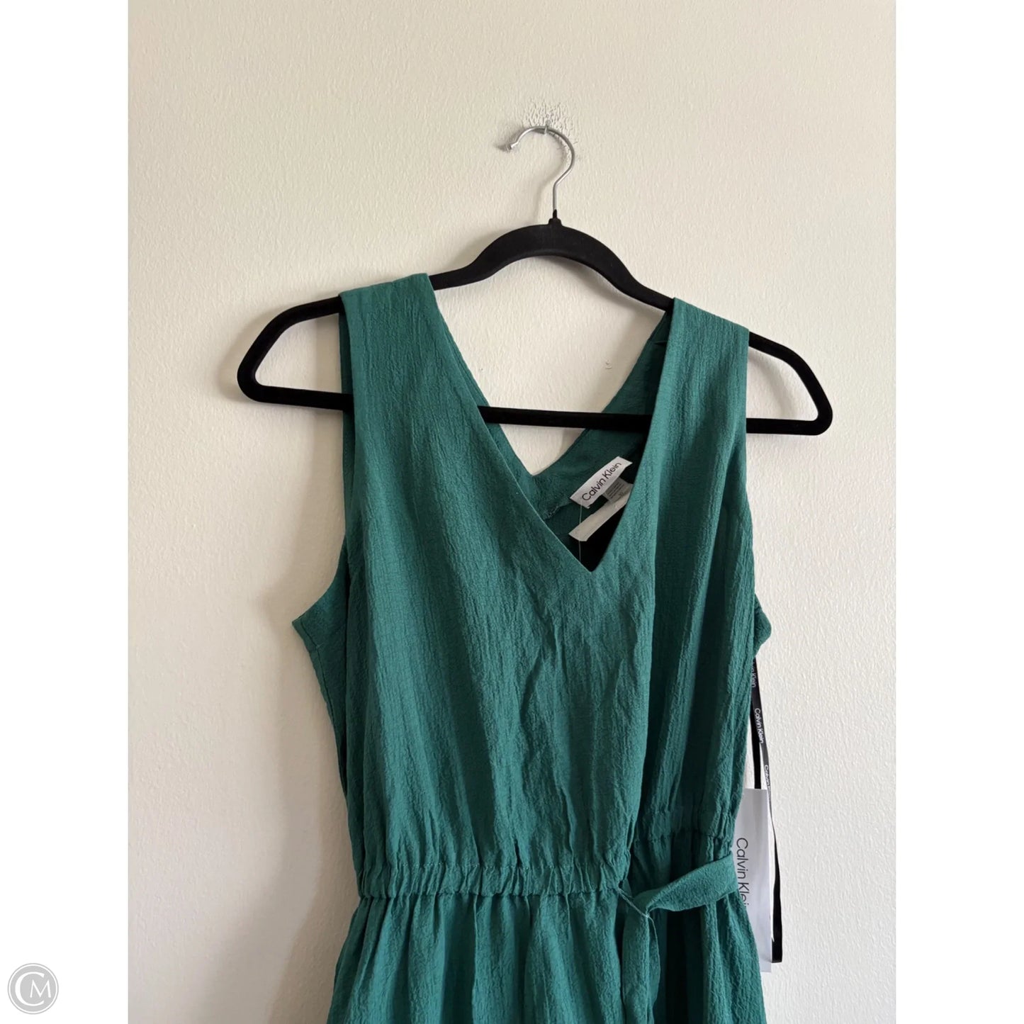Dress Casual Midi By Calvin Klein In Green, Size: 10