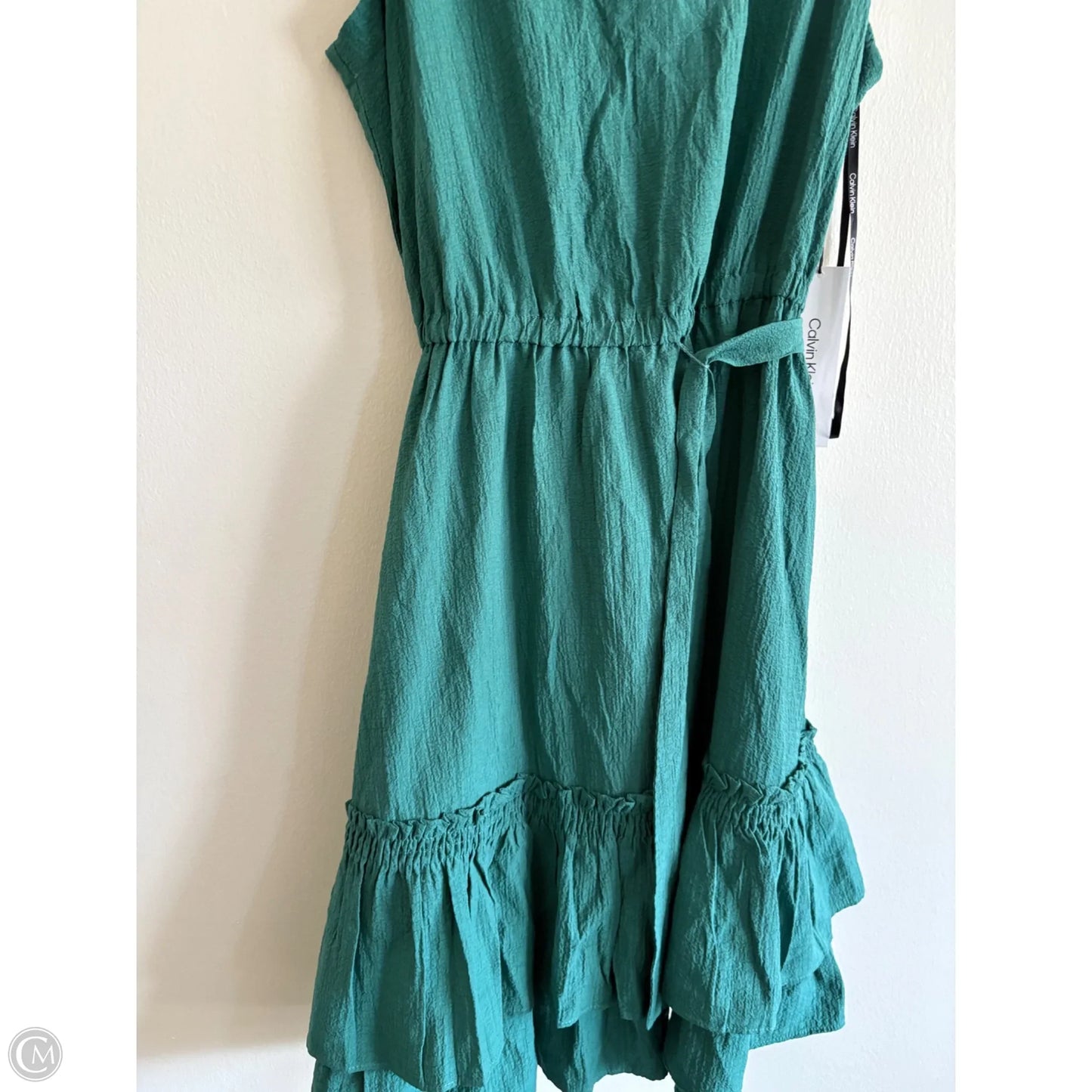 Dress Casual Midi By Calvin Klein In Green, Size: 10