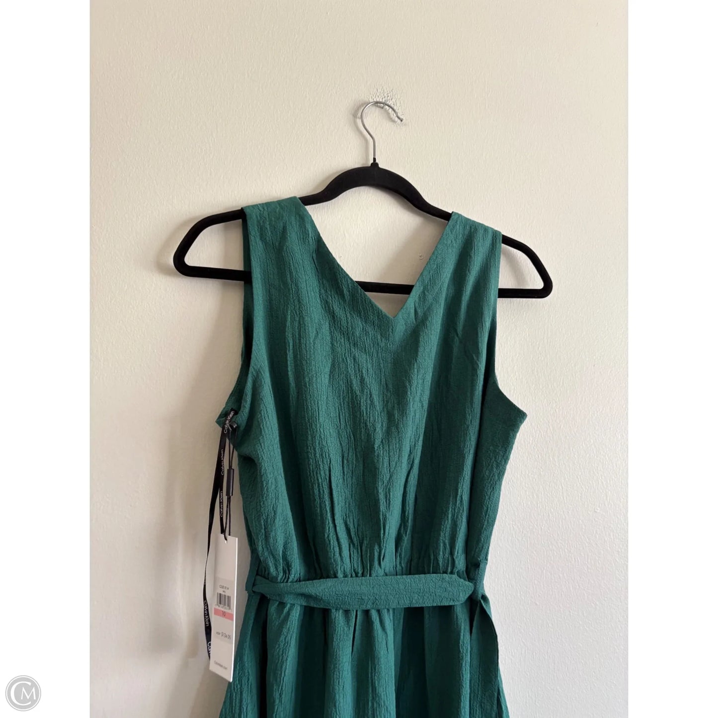 Dress Casual Midi By Calvin Klein In Green, Size: 10