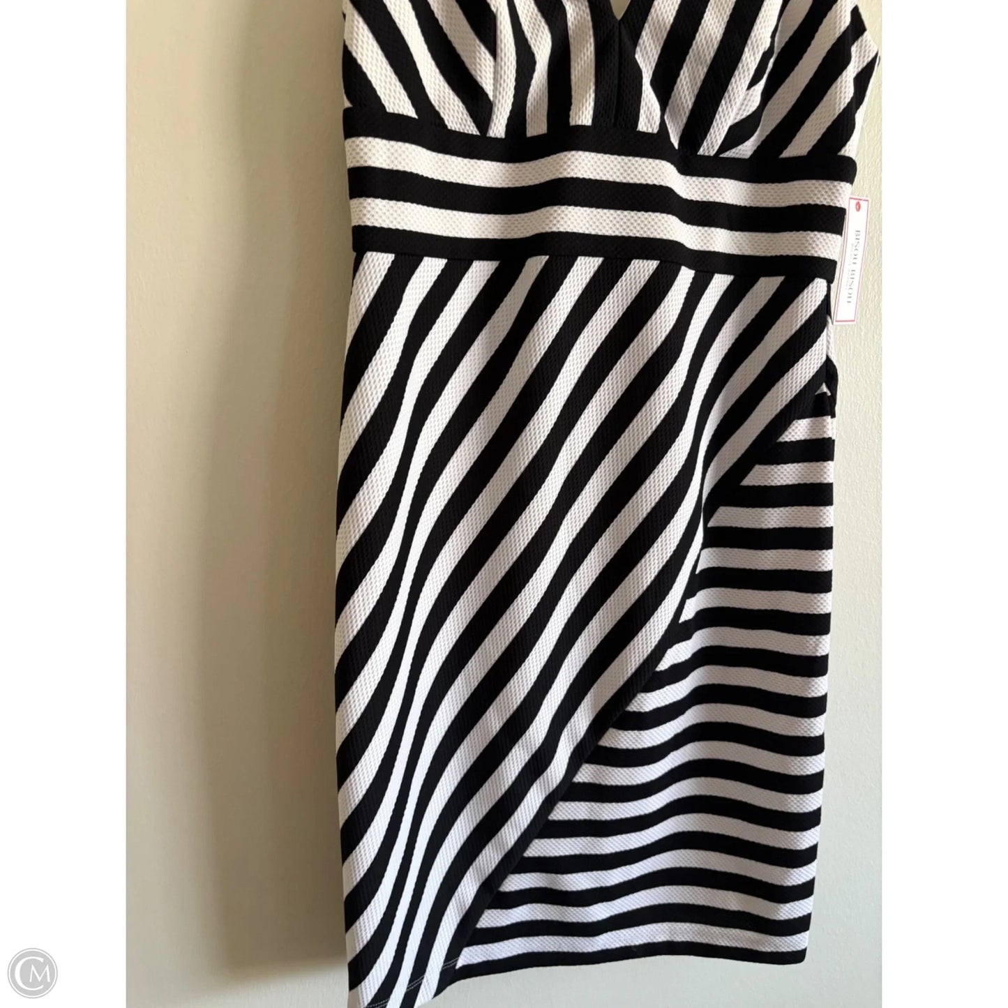 Dress Casual Midi By Bisou Bisou In Striped Pattern, Size: 12