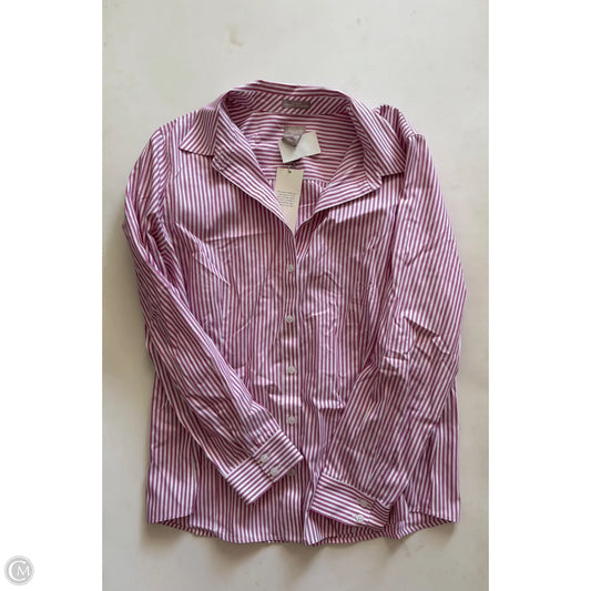 Top Long Sleeve By Chicos In Striped Pattern, Size: L