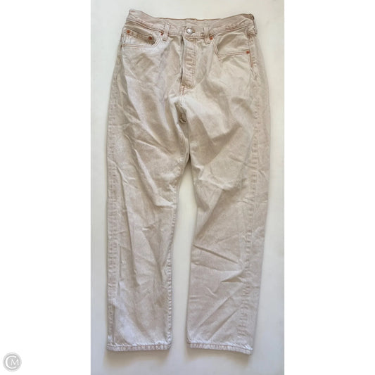 Jeans Straight By Levis In Cream, Size: 14