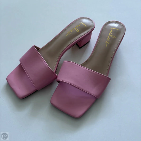 Shoes Heels Block By Lulus In Pink, Size: 7