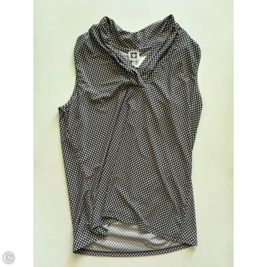 Blouse Sleeveless By Anne Klein In Grey, Size: L