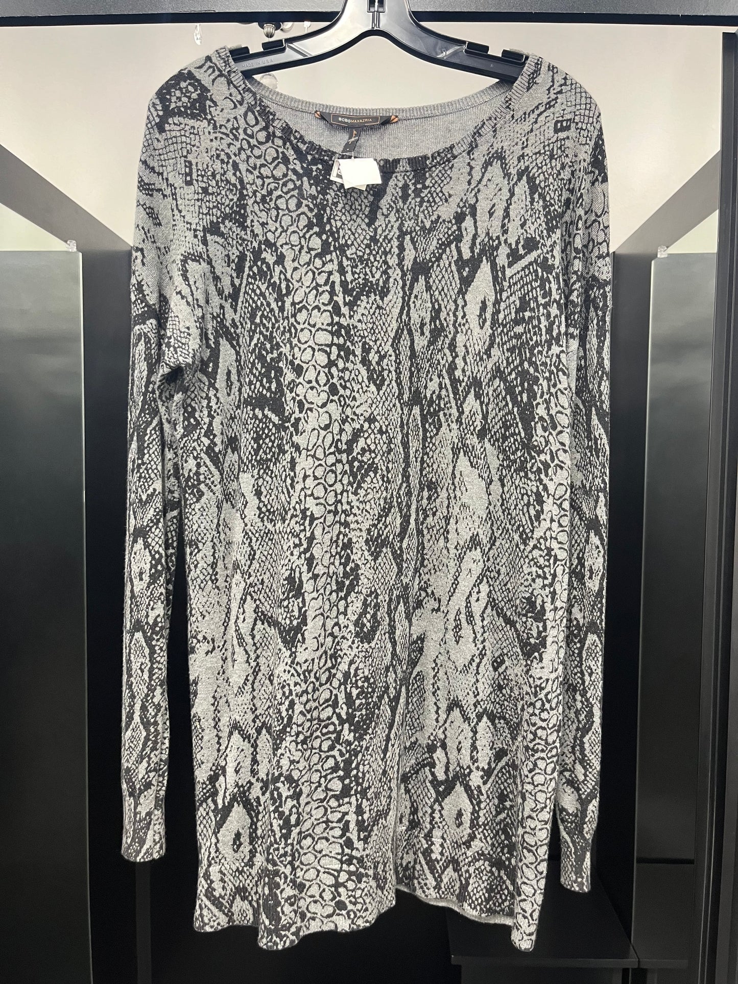 Snakeskin Print Sweater Lightweight Bcbgmaxazria O, Size S