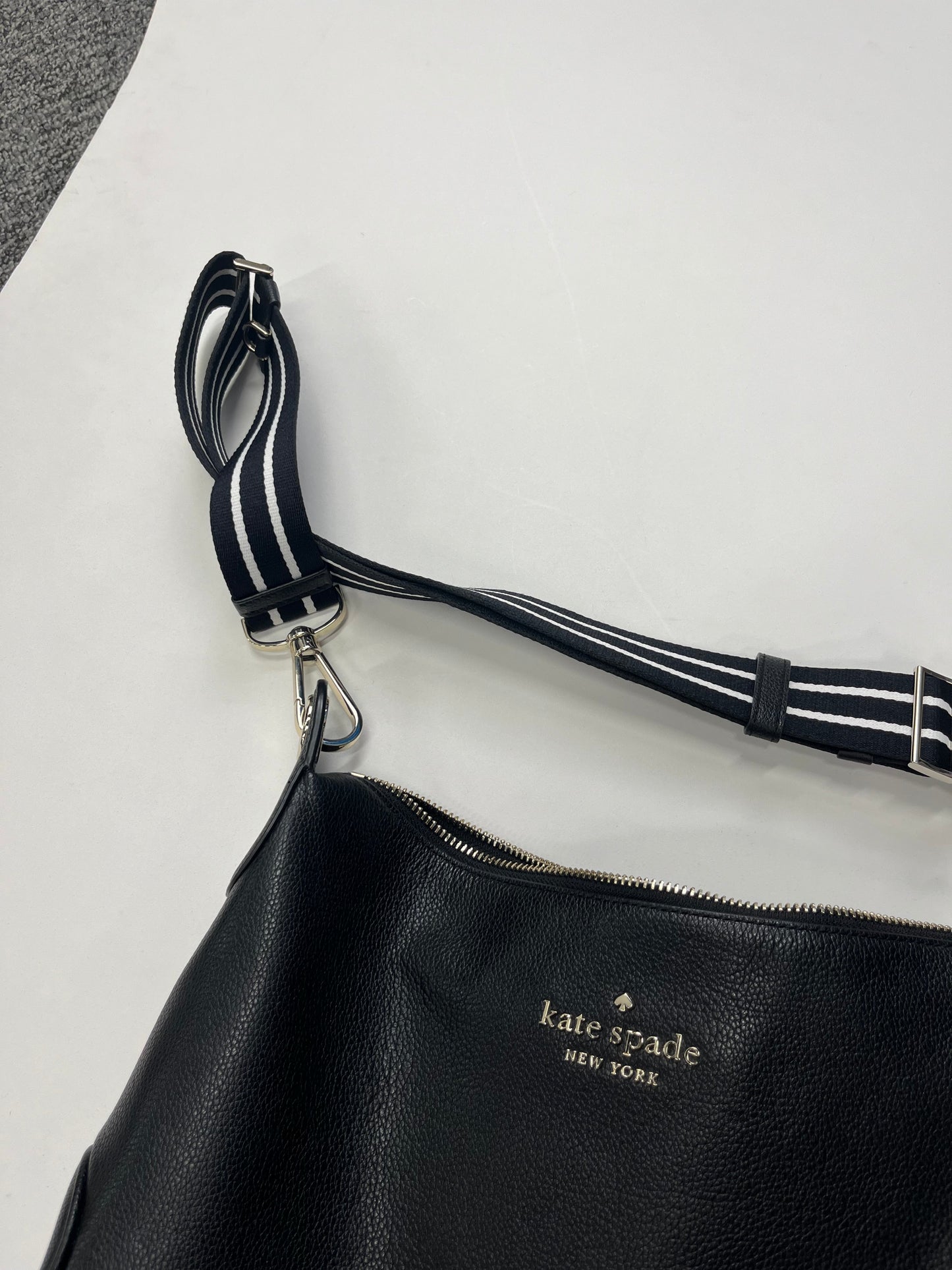 Black Handbag Leather Kate Spade, Size Medium