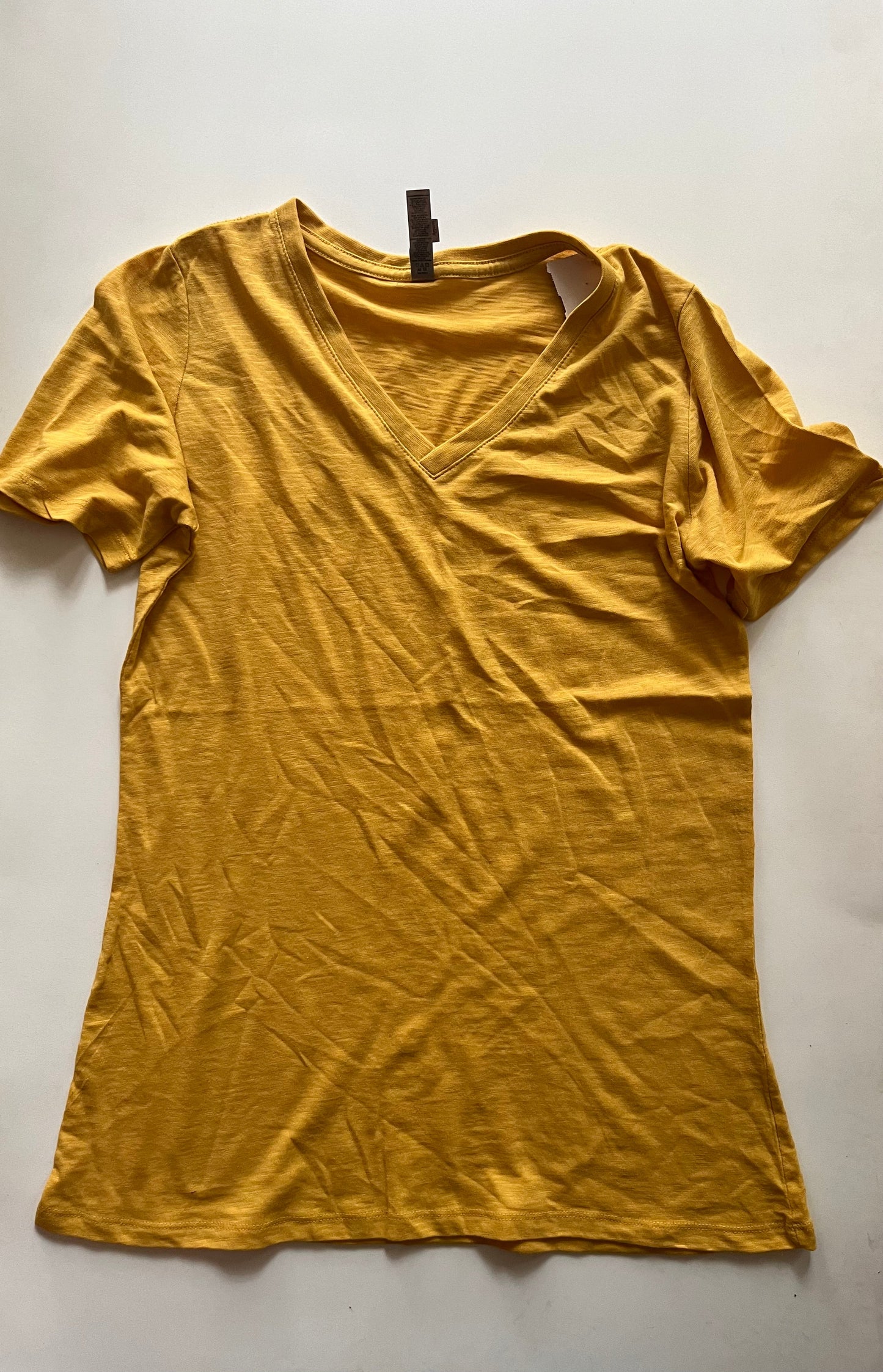 Mustard Top Short Sleeve Basic Cmf, Size Xl