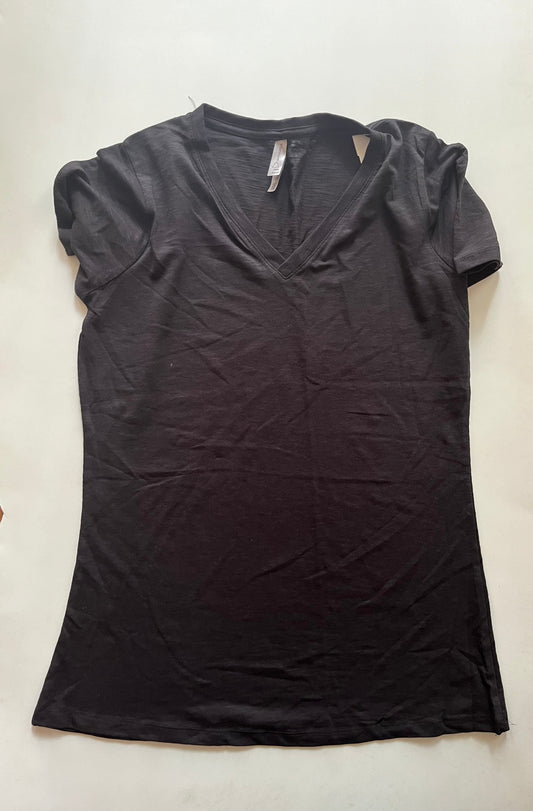 Black Top Short Sleeve Basic Cmf, Size Xl