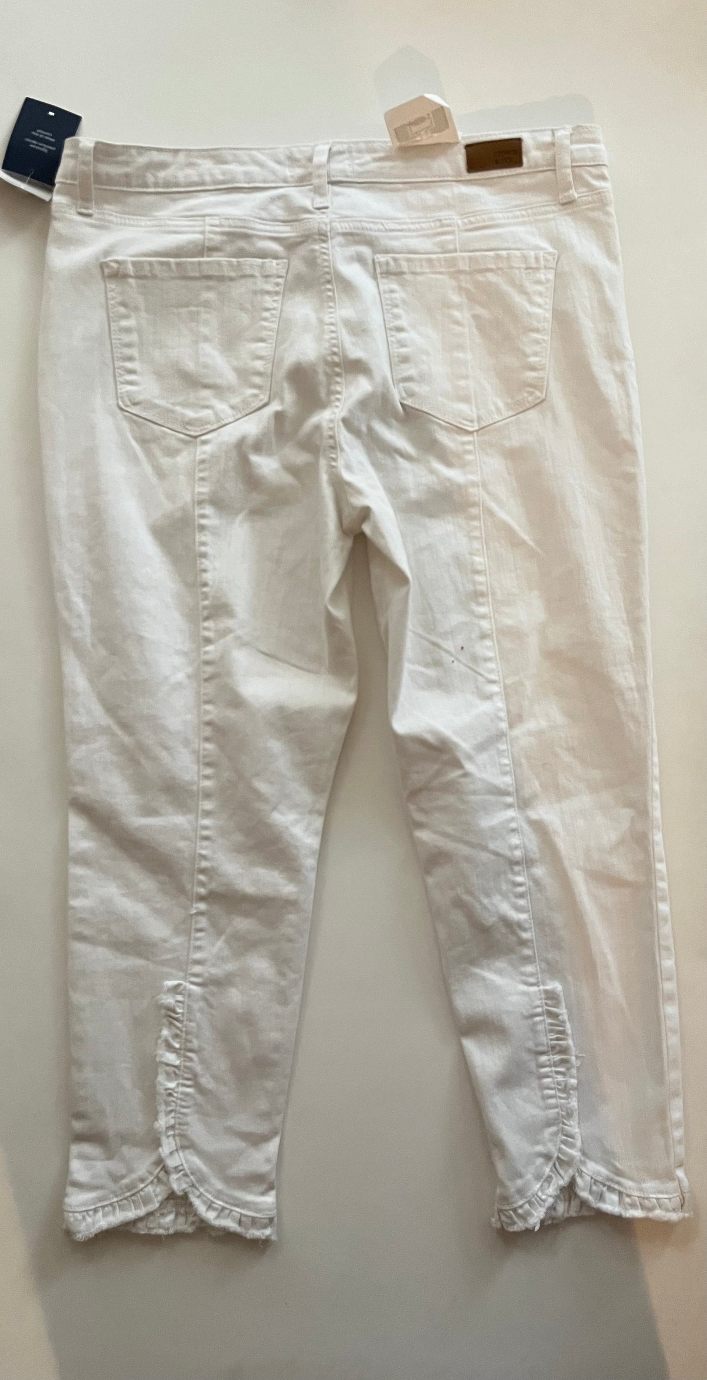 White Jeans Skinny Crown And Ivy, Size 14