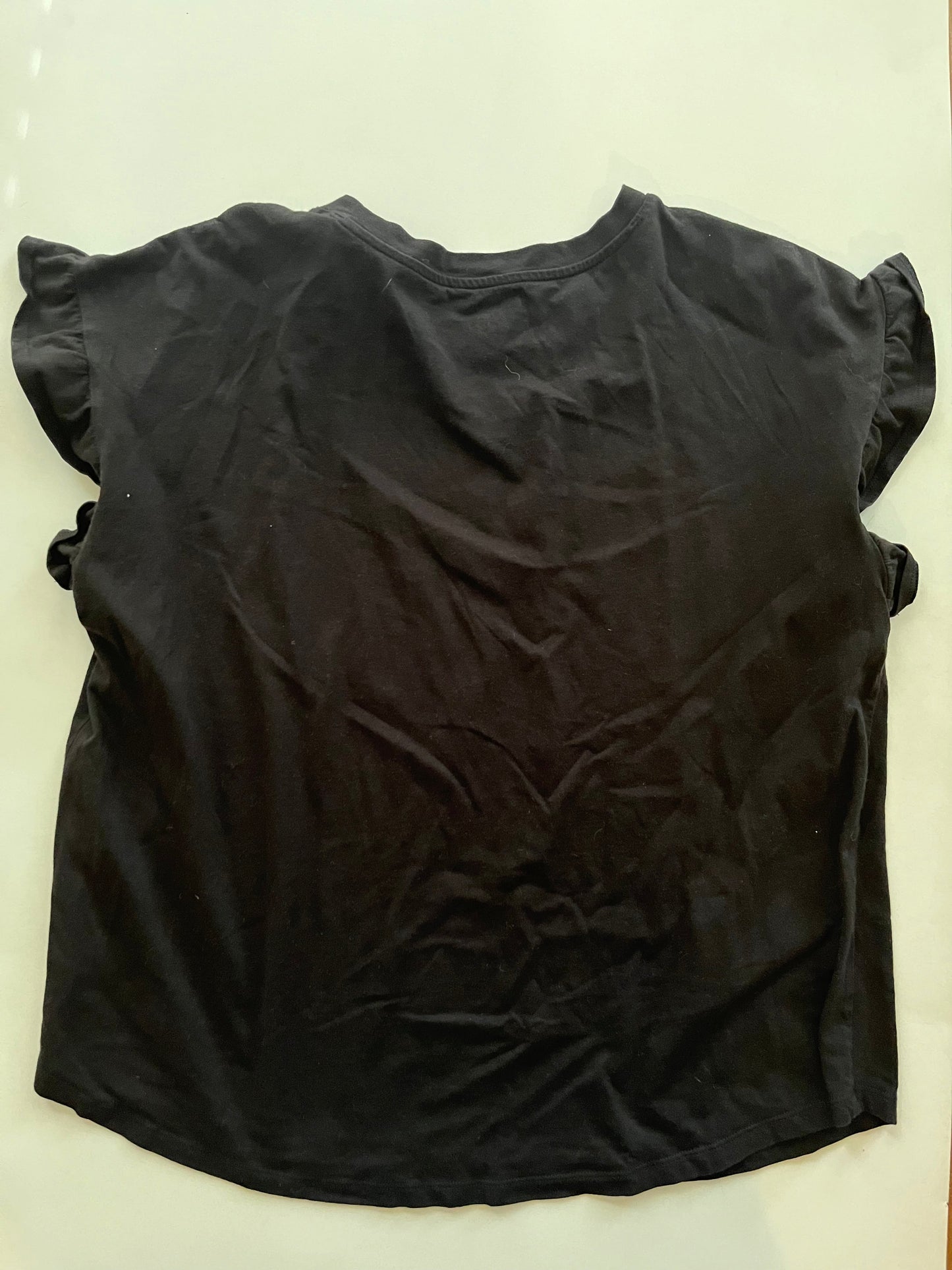 Black Top Short Sleeve Basic Crown And Ivy, Size Xl