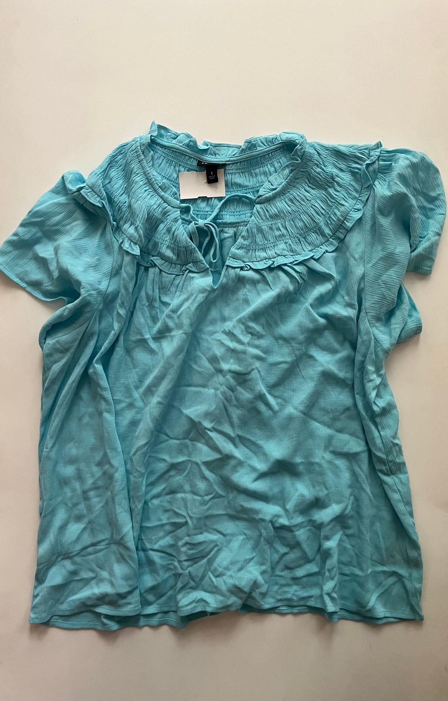 Blue Blouse Short Sleeve Torrid, Size 1x