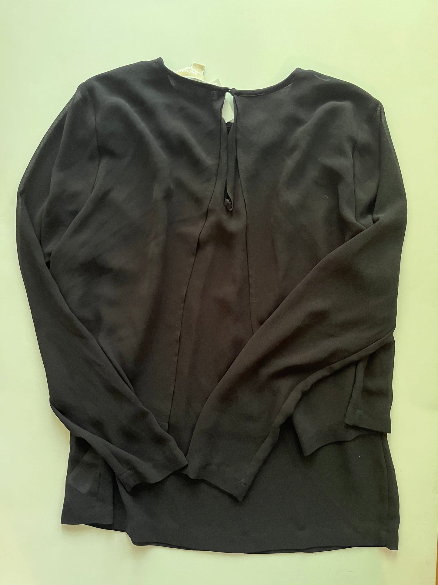 Black Blouse Long Sleeve Michael Kors, Size L