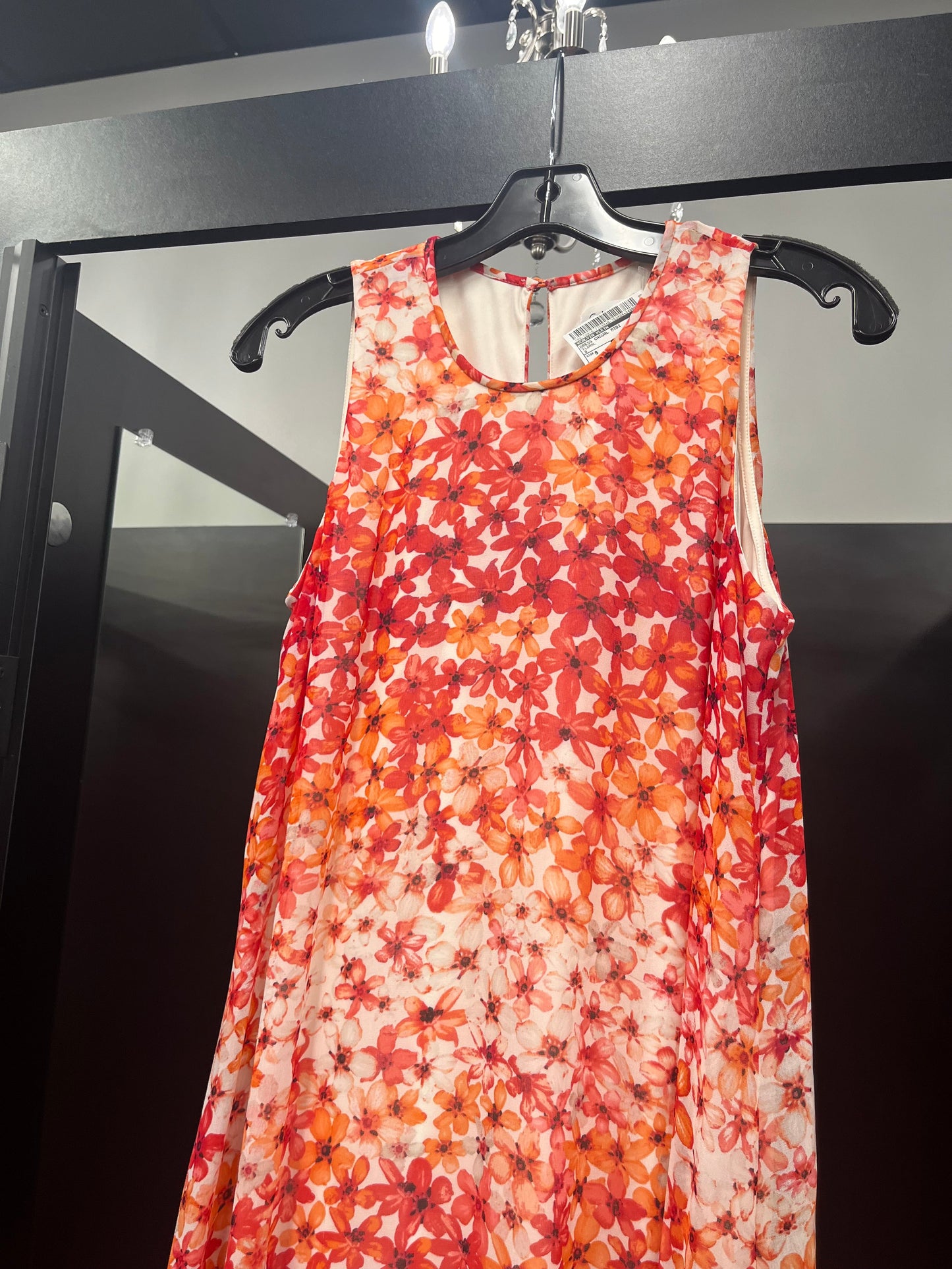 Dress Casual Midi By Calvin Klein In Floral, Size: 4