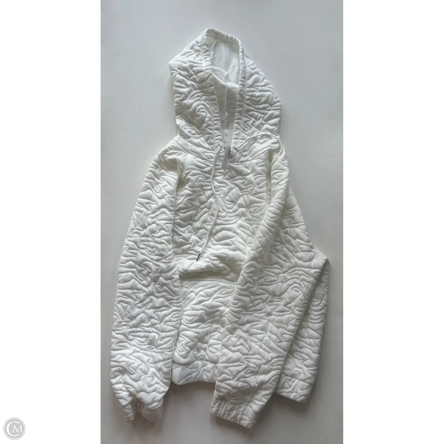 Athletic Sweatshirt Hoodie By Nine West In White, Size: M