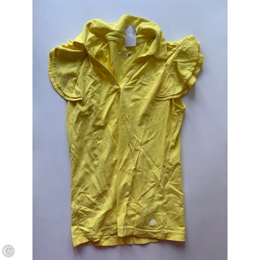 Top Short Sleeve Designer By Lilly Pulitzer In Yellow, Size: S