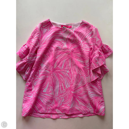 Top Short Sleeve Designer By Lilly Pulitzer In Pink, Size: Xxs