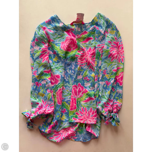 Top Short Sleeve Designer By Lilly Pulitzer In Blue, Size: Xs
