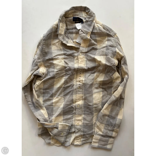 Blouse Long Sleeve By Ralph Lauren In Plaid Pattern, Size: Xl