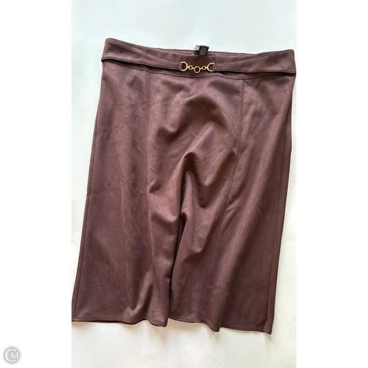 Skirt Midi By New York And Co In Brown, Size: Xl