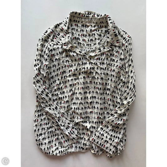 Blouse Long Sleeve By june and delancy In White, Size: 1x