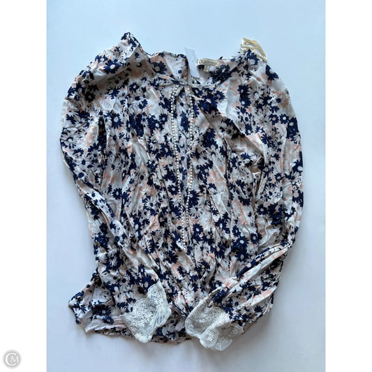 Blouse Long Sleeve By Democracy In Purple, Size: L