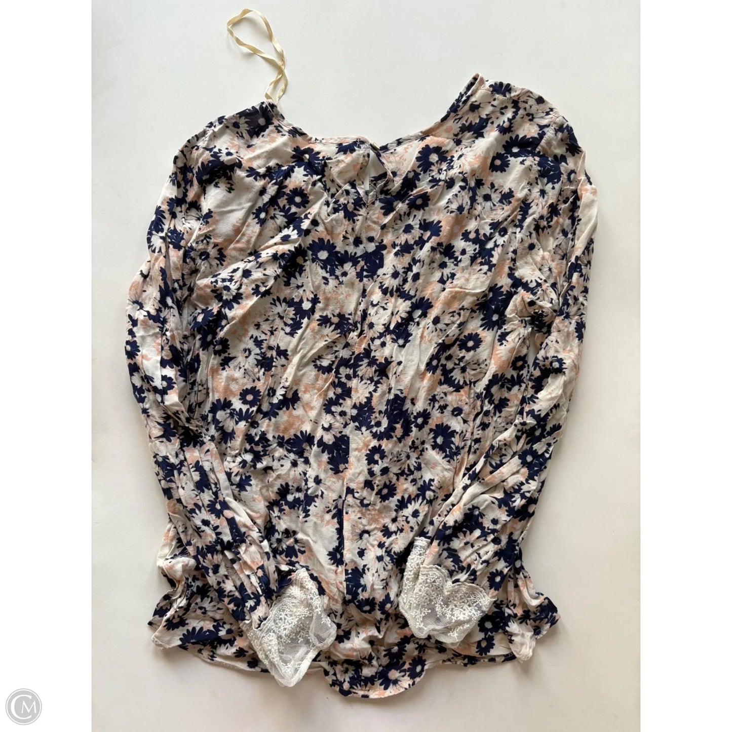 Blouse Long Sleeve By Democracy In Purple, Size: L