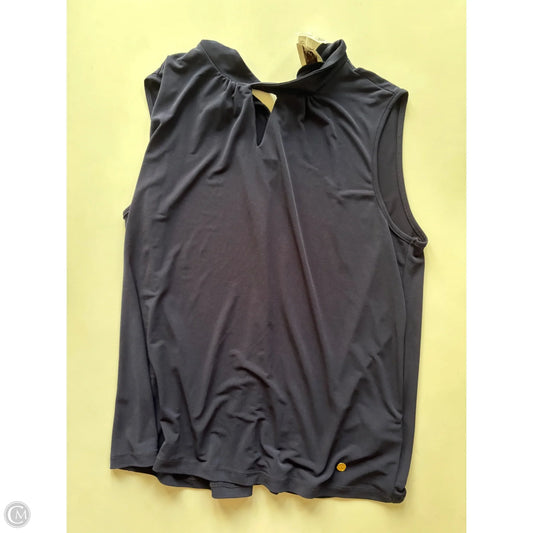 Blouse Sleeveless By Anne Klein In Blue, Size: Xlp