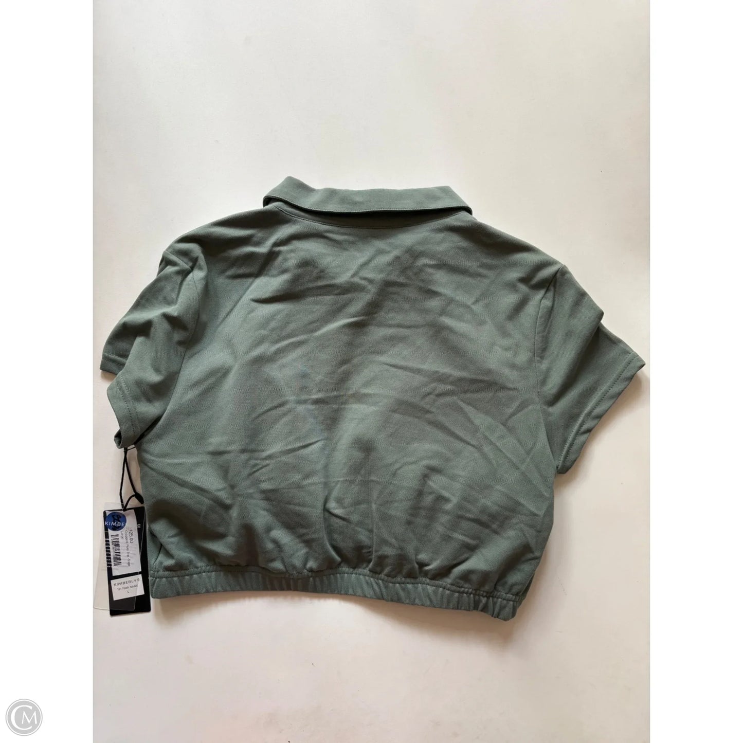 Blouse Short Sleeve By kimberly In Green, Size: L