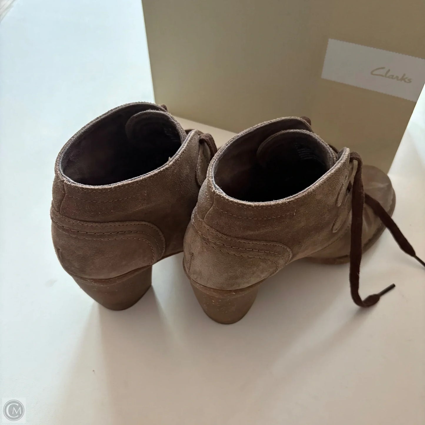 Shoes Heels Block By Clarks In Brown, Size: 7