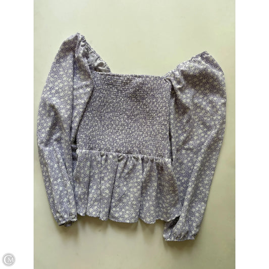 Blouse Long Sleeve By Entro In Purple, Size: L