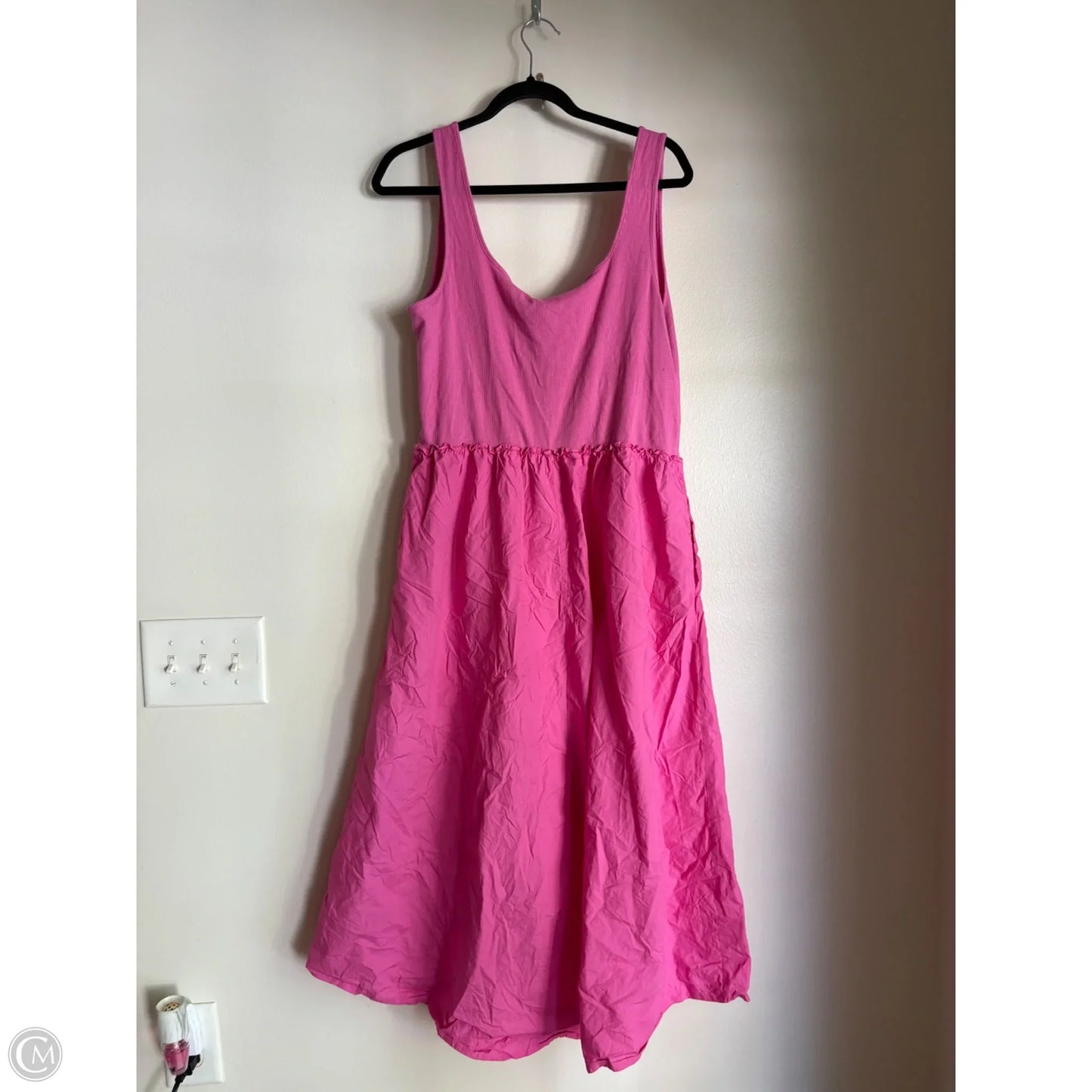 Dress Casual Midi By A New Day In Pink, Size: Xl