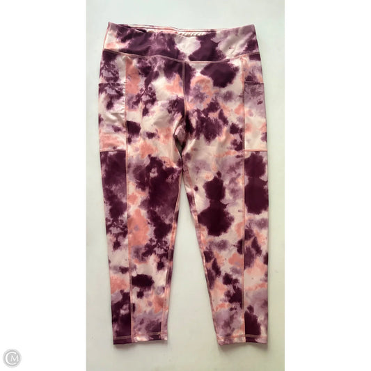 Athletic Leggings By Cato In Purple, Size: Xl
